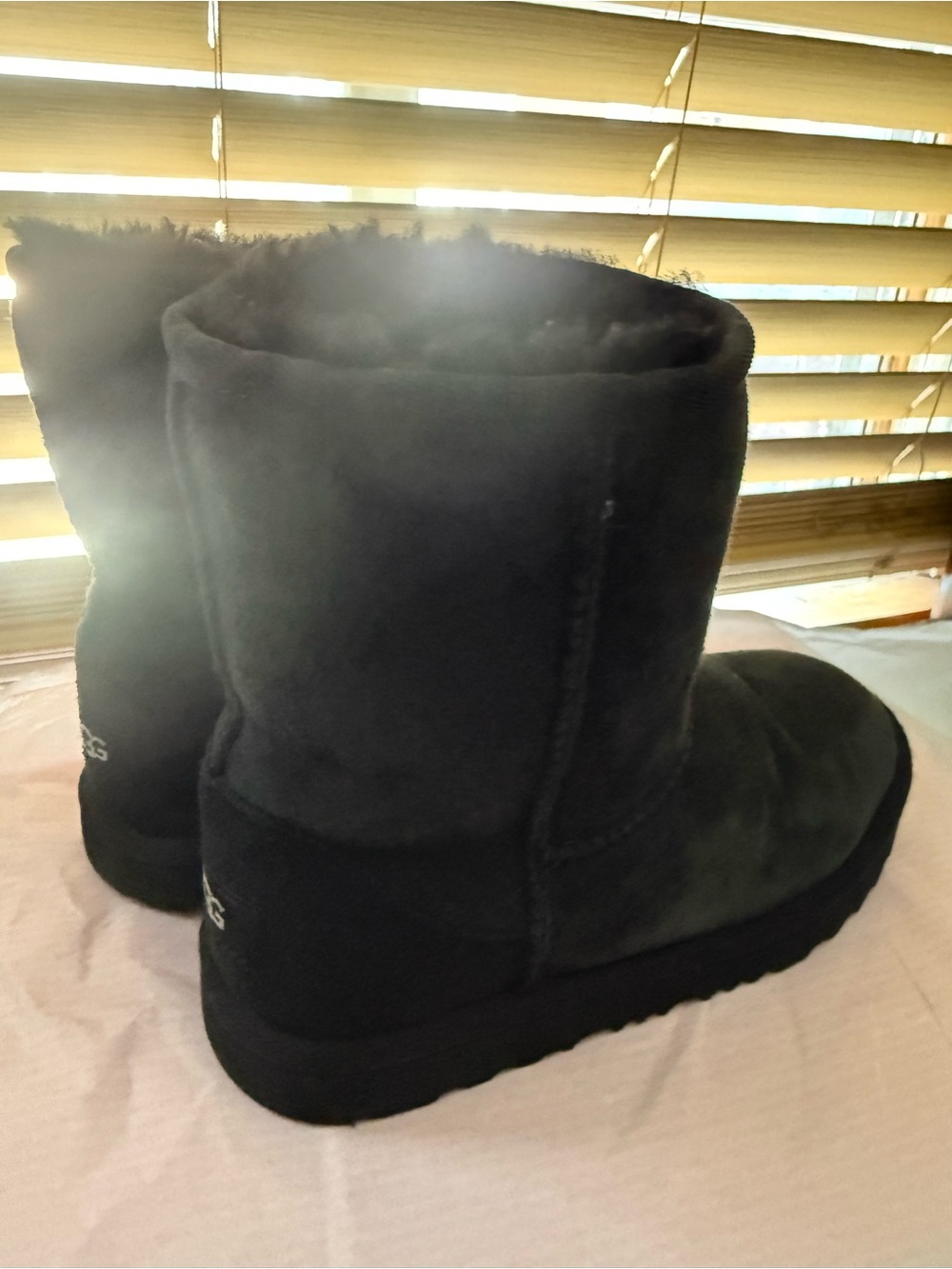 UGG Kids Black Short Classic Boot - Picture 2 of 4